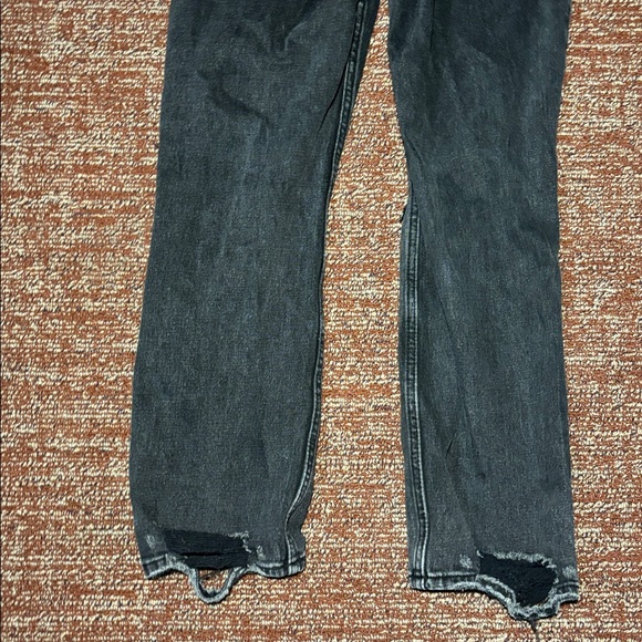 Abercrombie & Fitch Ankle straight ultra high rise jeans black cropped denim 26 - Picture 13 of 14